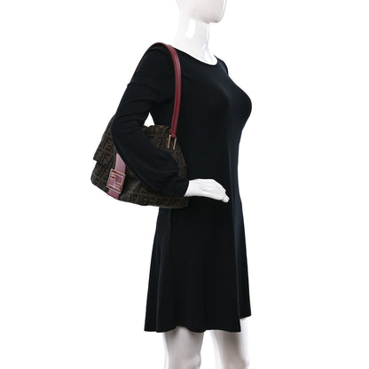 Fendi Zucca Enamel Big Forever Mama Baguette Tobacco Rosso 2 of 10