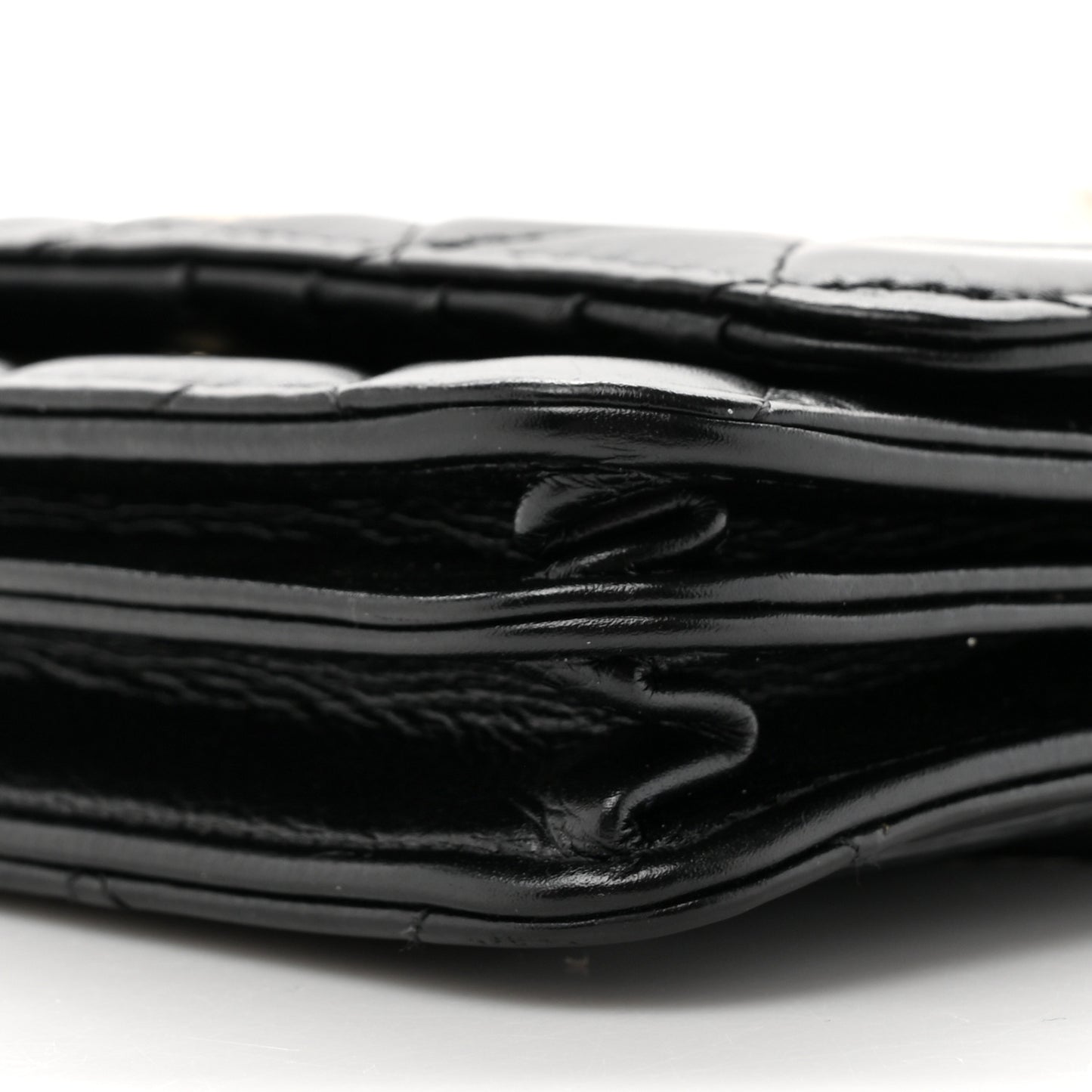Calfskin Quilted Mini Maxi Pearls Wallet On Chain WOC Black