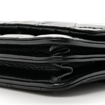 Chanel Calfskin Quilted Mini Maxi Pearls Wallet On Chain WOC Black 10 of 11