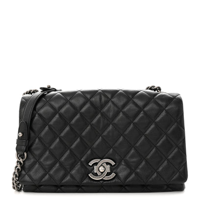 Chanel Goatskin Quilted Large City Rock Flap Black 1 of 12