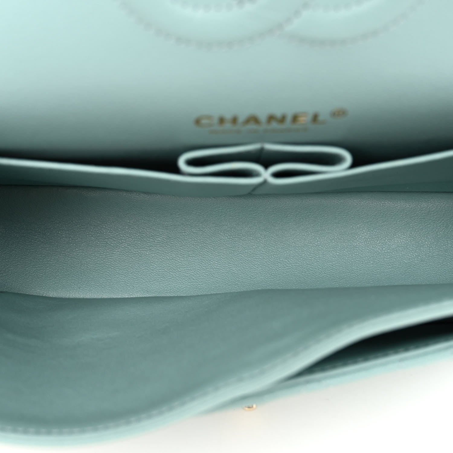 Chanel Caviar Quilted Medium Double Flap Light Blue 5 of 10
