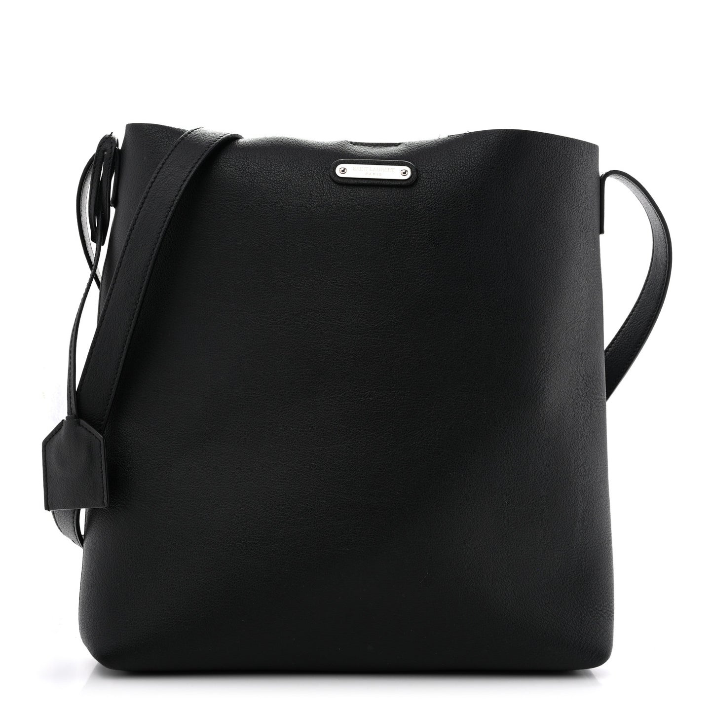 Calfskin Bold Shopping Tote Black