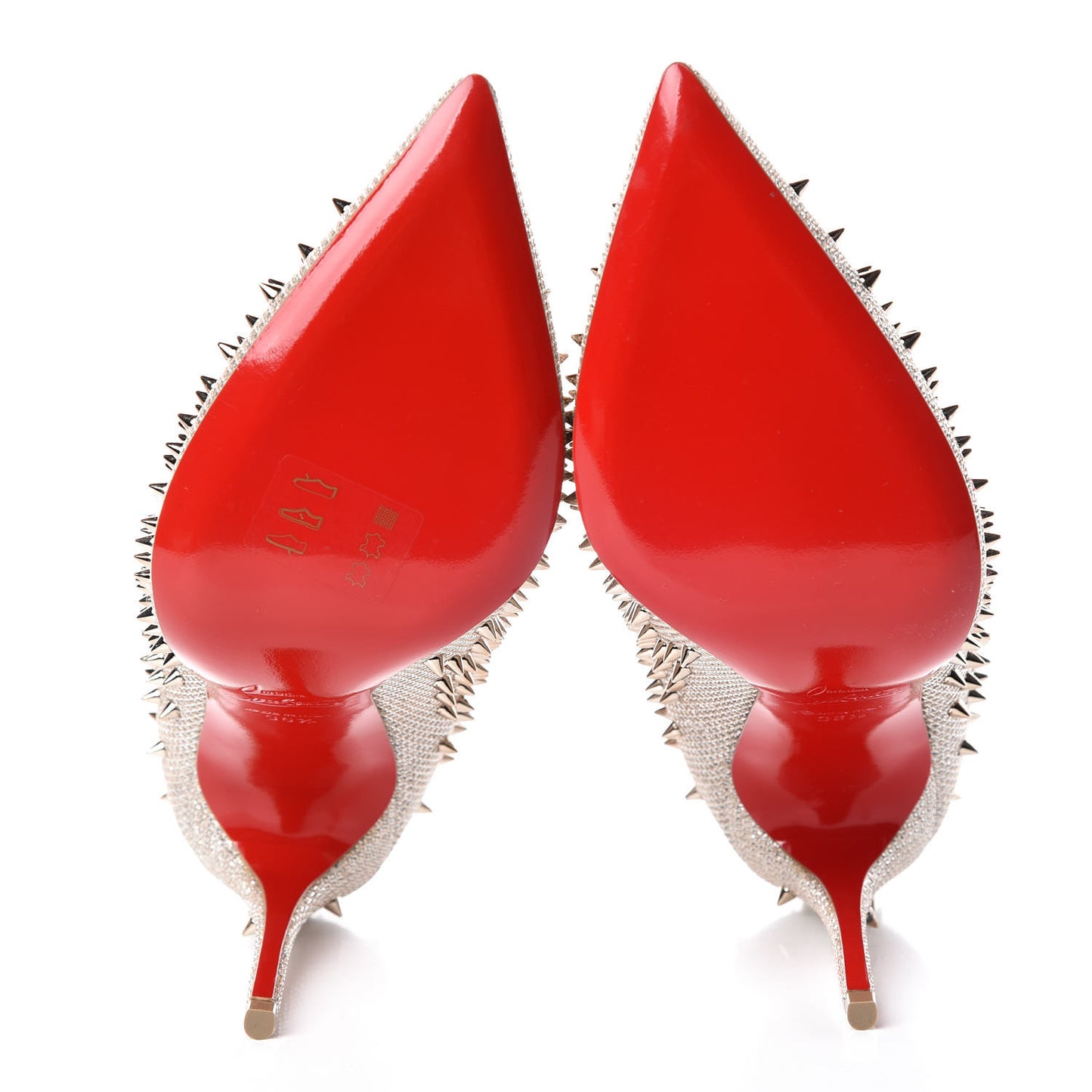 Glitter Studded Escarpic 100 Pumps 36.5 Colombe Metal