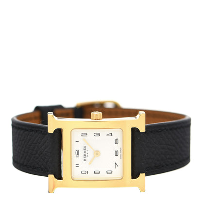 Hermes Stainless Steel Epsom 21mm Heure H Hour Quartz Watch Noir 2 of 6