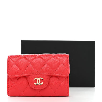 Chanel Caviar Quilted Classic 4 Key Holder Wallet Red 8 of 8