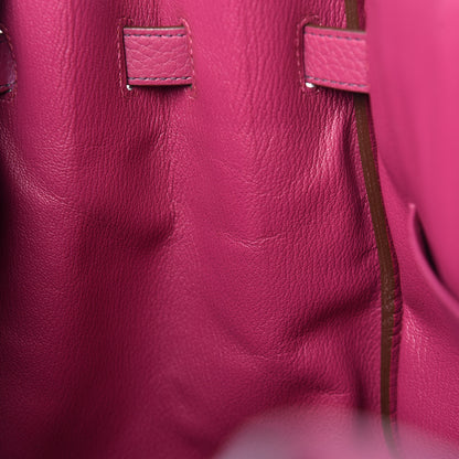 Hermes Togo Bi-Color Horseshoe Birkin 35 Iris Tosca 11 of 18