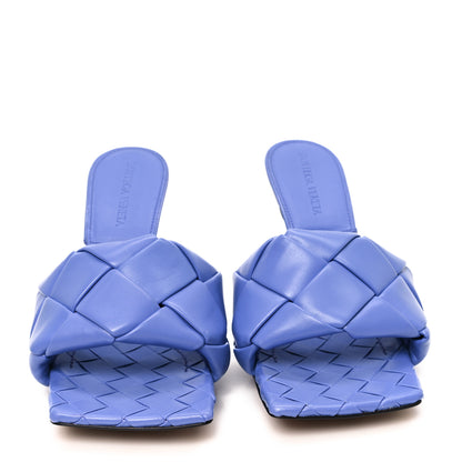 Bottega Veneta Nappa Maxi Intrecciato Lido 90mm Mule Sandals 37.5 Indigo 3 of 9