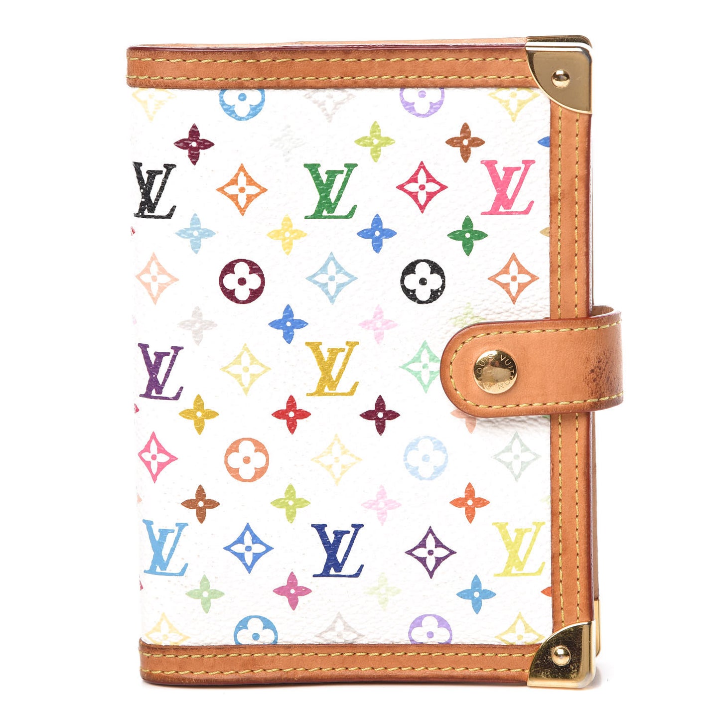 Monogram Multicolor Small Ring Agenda Cover White