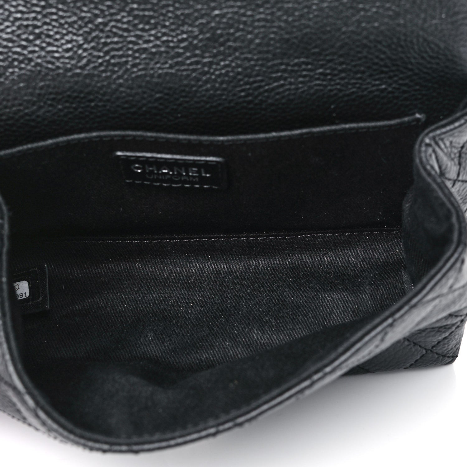 Chanel Grained Calfskin Quilted 2.55 Reissue Flap Belt Bag Clutch Black 4 of 17