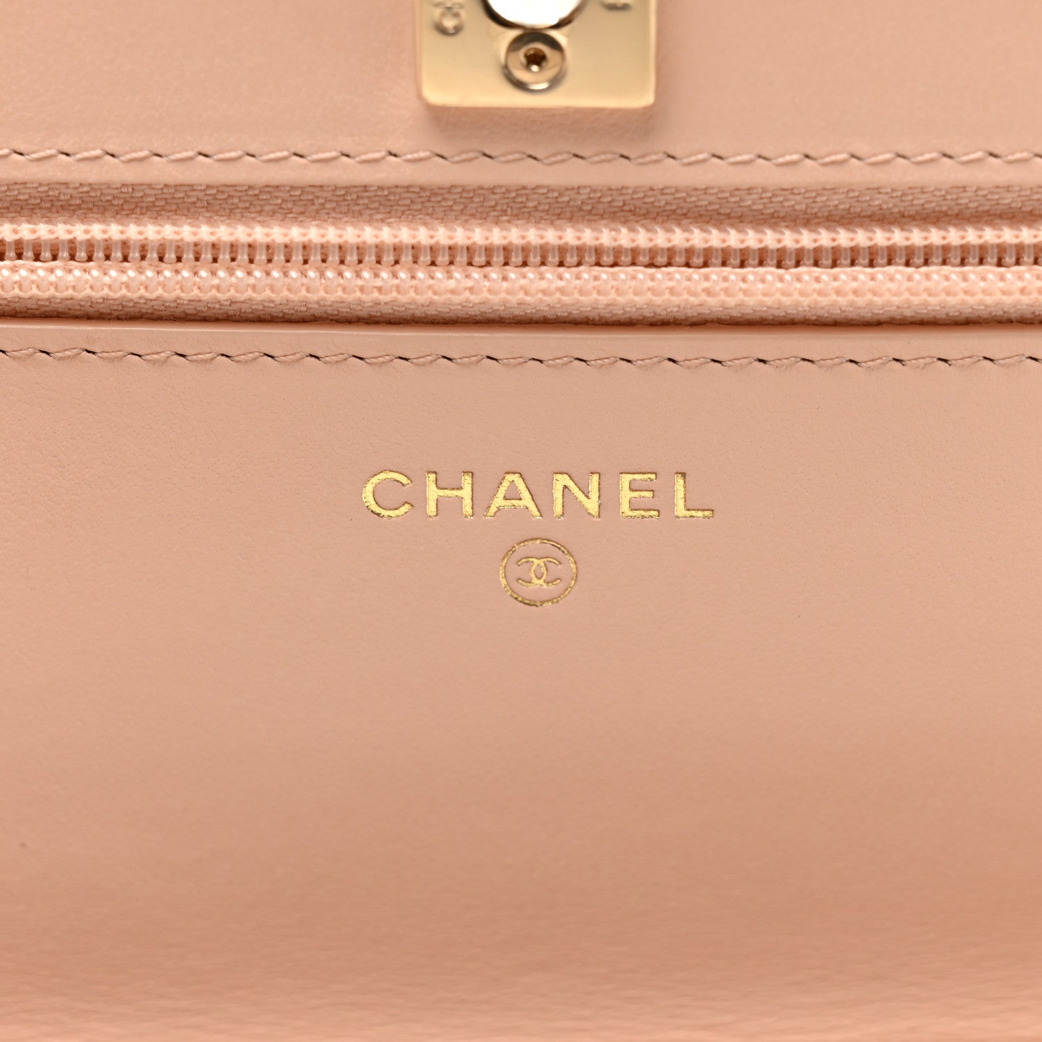 Chanel Caviar Quilted Bow Wallet On Chain WOC Light Beige 6 of 11