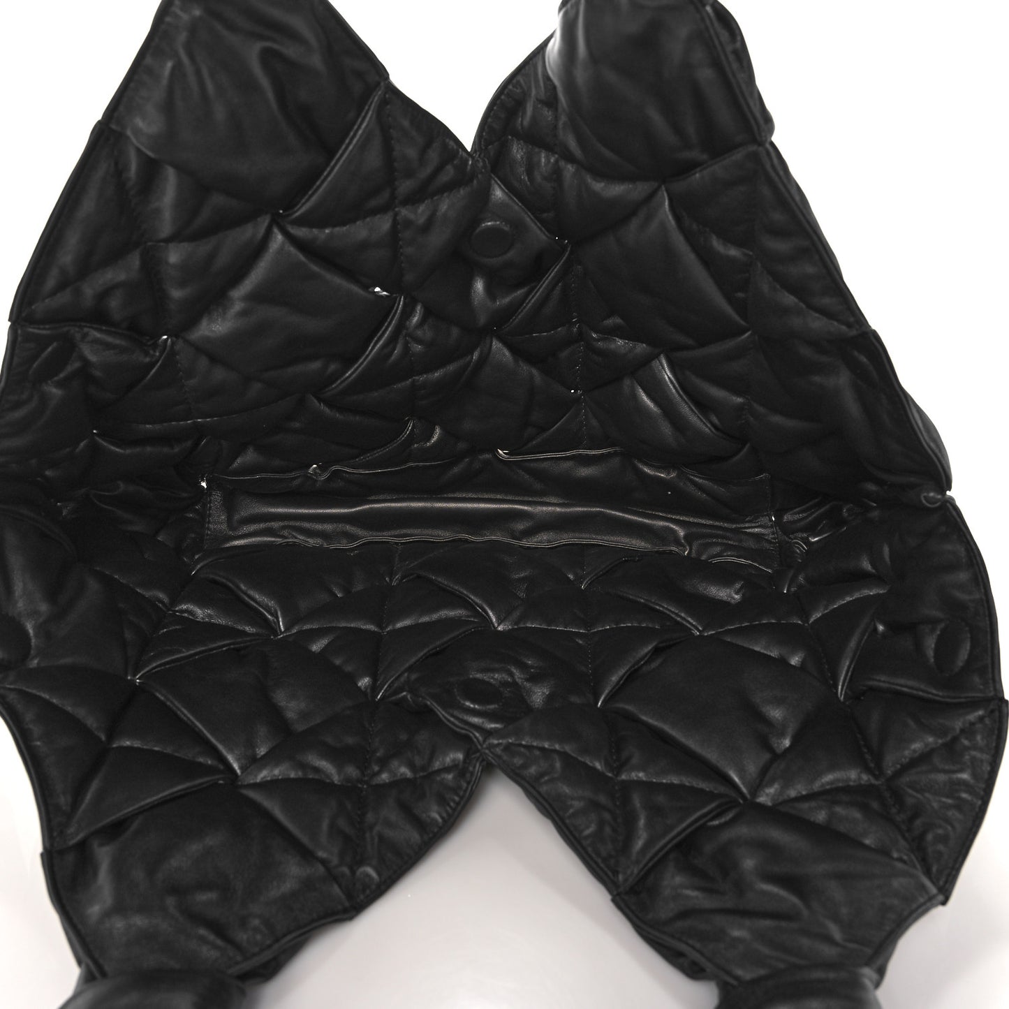 Nappa Intrecciato Maxi Padded Lock Large Shoulder Bag Black