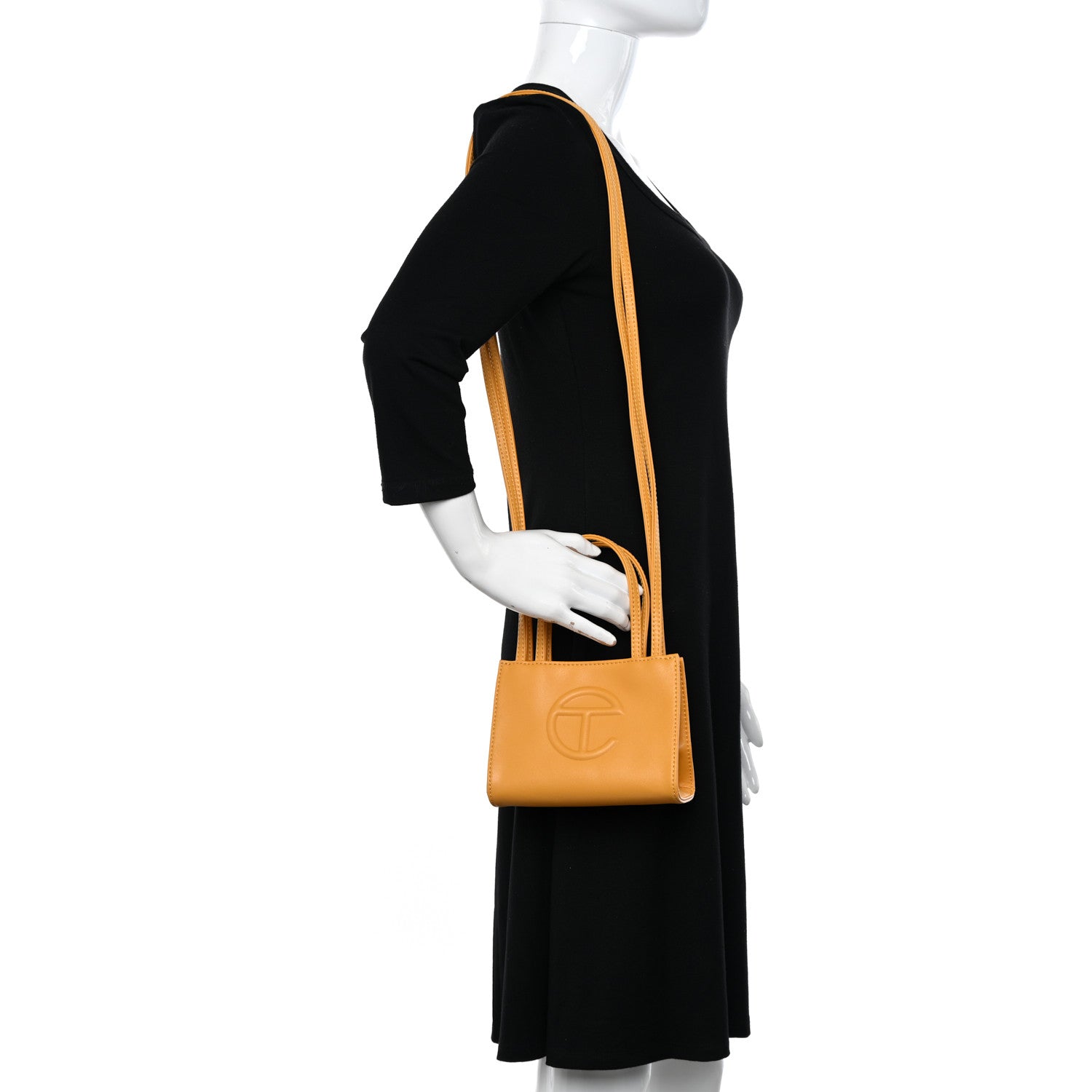 Telfar Vegan Leather Small Shopping Bag Mustard 2 of 9