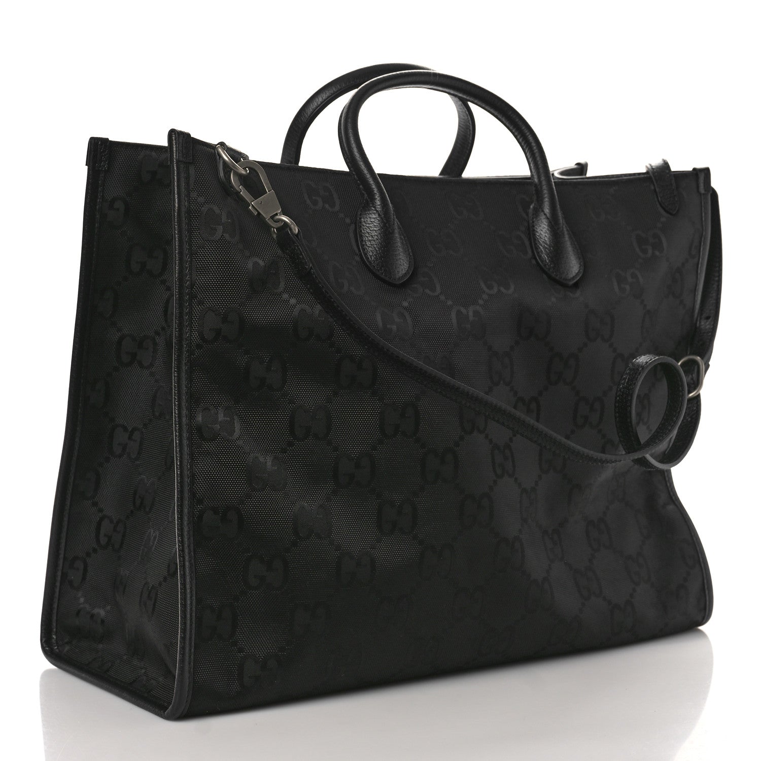 Gucci Econyl Nylon Monogram Large Off The Grid Tote Bag Black 3 of 8