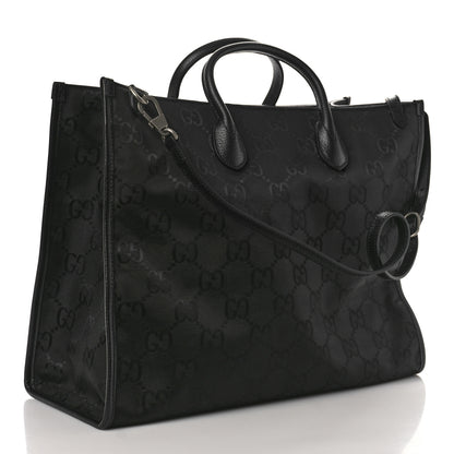 Gucci Econyl Nylon Monogram Large Off The Grid Tote Bag Black 3 of 8