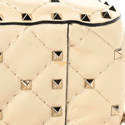 Valentino Garavani Nappa Medium Rockstud Spike Shoulder Bag Light Ivory 10 of 14