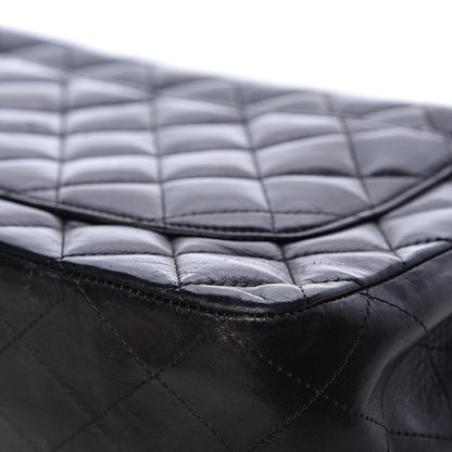 Chanel Lambskin Quilted Jumbo Single Flap Black 12 of 17
