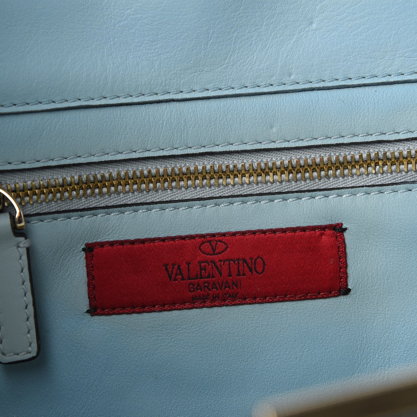 Vitello Small Rockstud Tote Sky Sorbet