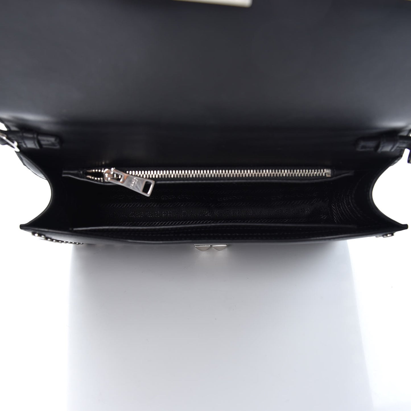 City Calfskin Orchid Print Studded Elektra Shoulder Bag Fuoco Black