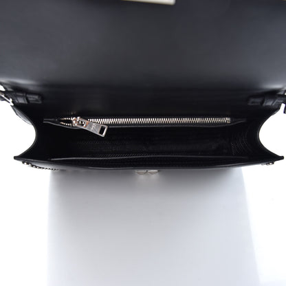 Prada City Calfskin Orchid Print Studded Elektra Shoulder Bag Fuoco Black 5 of 11
