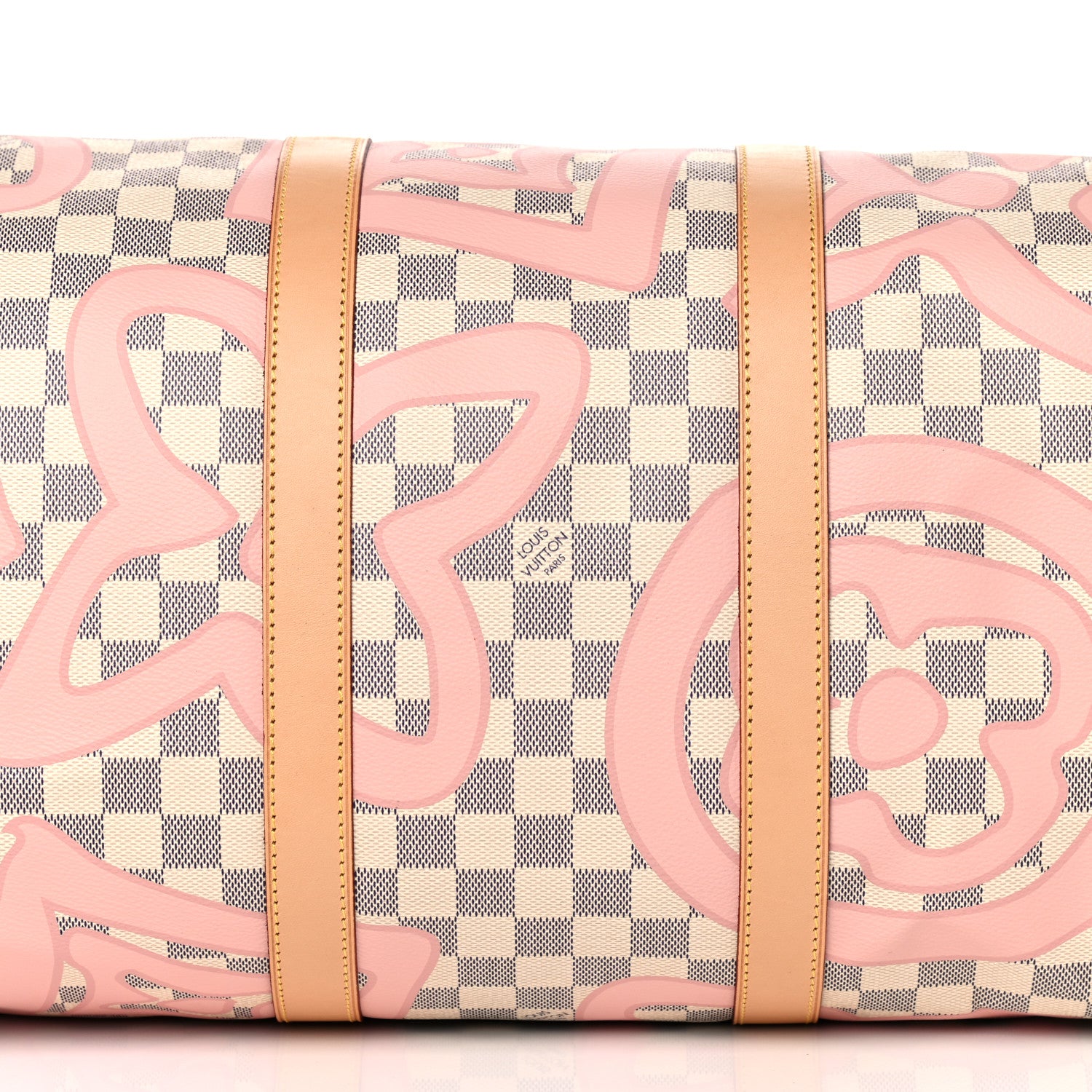 Louis Vuitton Damier Azur Tahitienne Keepall Bandouliere 50 Rose Ballerine 12 of 14