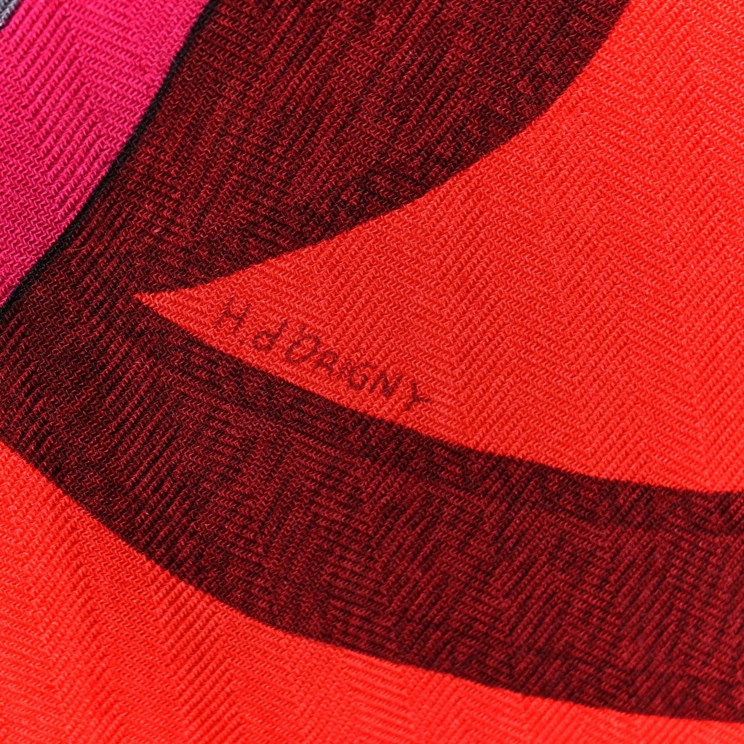 Hermes Cashmere Silk Eperon D'Or Shawl 140 Fuchsia Rouge Grenat 6 of 7