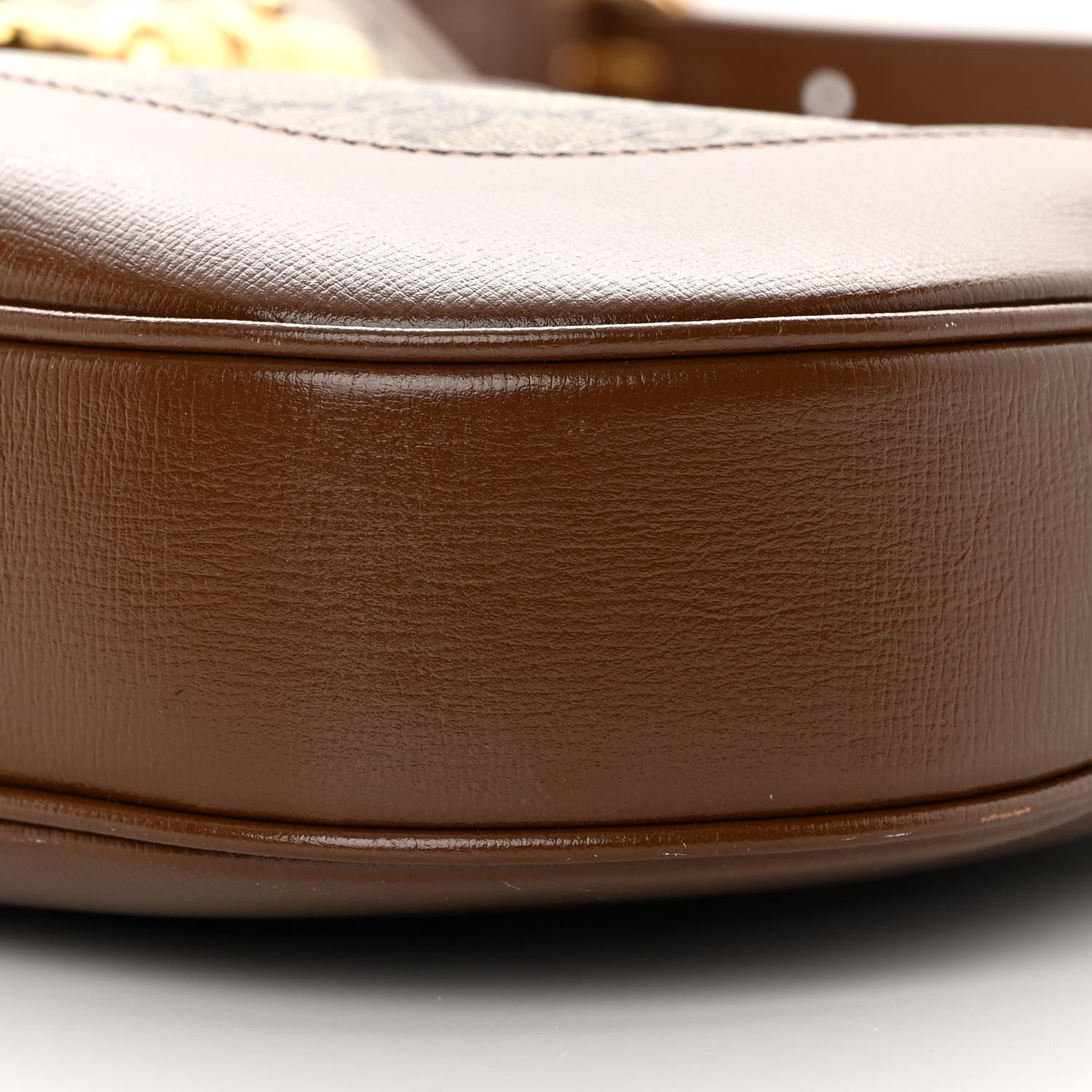 Gucci GG Supreme Monogram Azalea Calfskin Web Medium Jackie 1961 Hobo Beige Ebony Brown Sugar 10 of 12