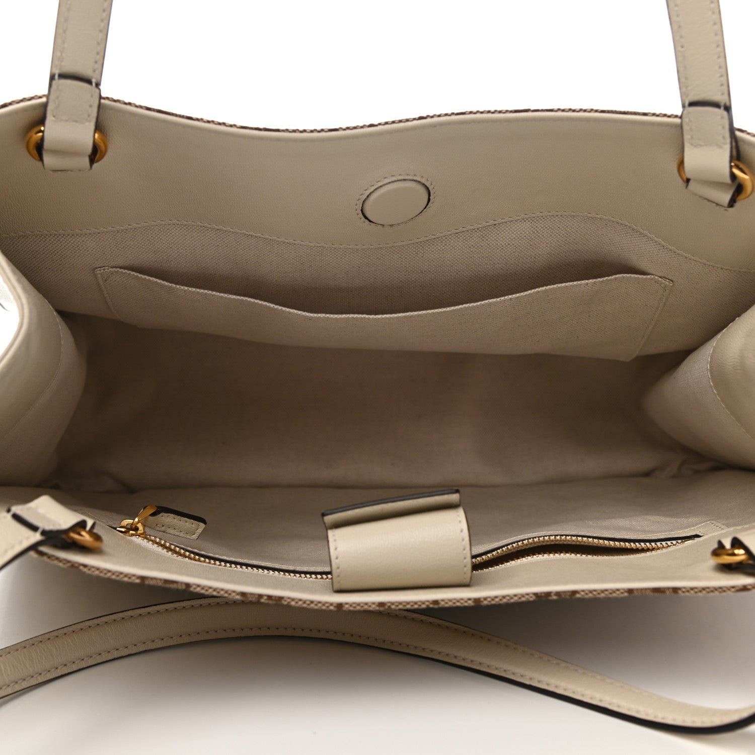 Gucci Monogram New Sakai Calfskin Lux Horsebit 1955 Tote Beige Ebony Mystic White 5 of 10