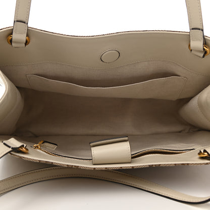 Gucci Monogram New Sakai Calfskin Lux Horsebit 1955 Tote Beige Ebony Mystic White 5 of 10
