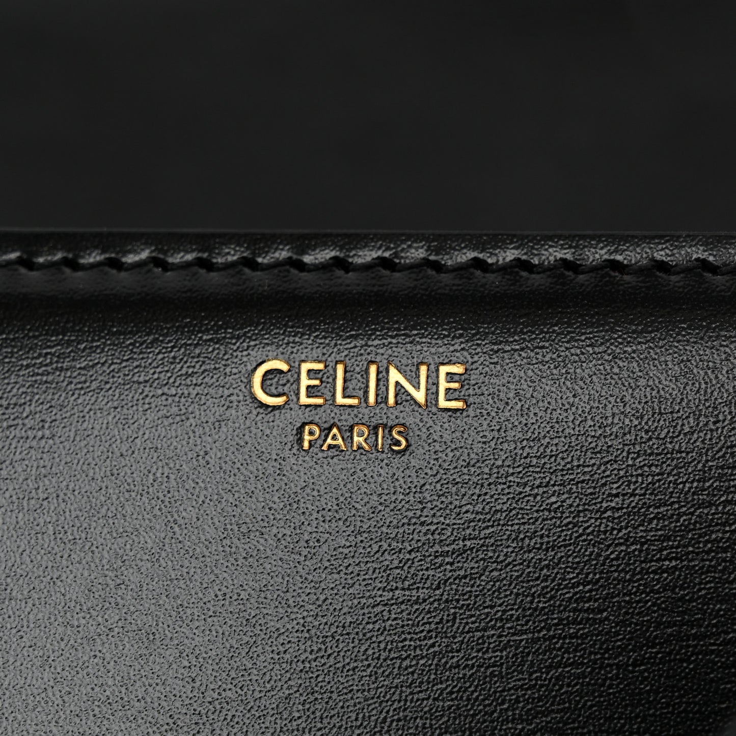Shiny Calfskin Medium Triomphe Black