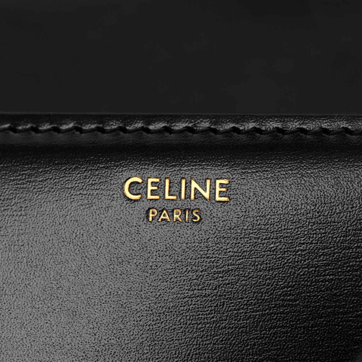 Celine Shiny Calfskin Medium Triomphe Black 7 of 11