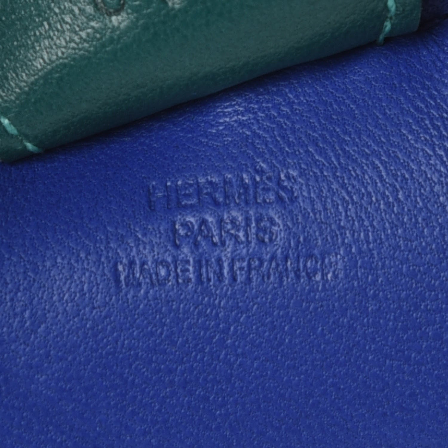 Hermes Milo Lambskin Grigri Rodeo Horse Bag Charm MM Bleu Electrique Malachite Lime 4 of 5