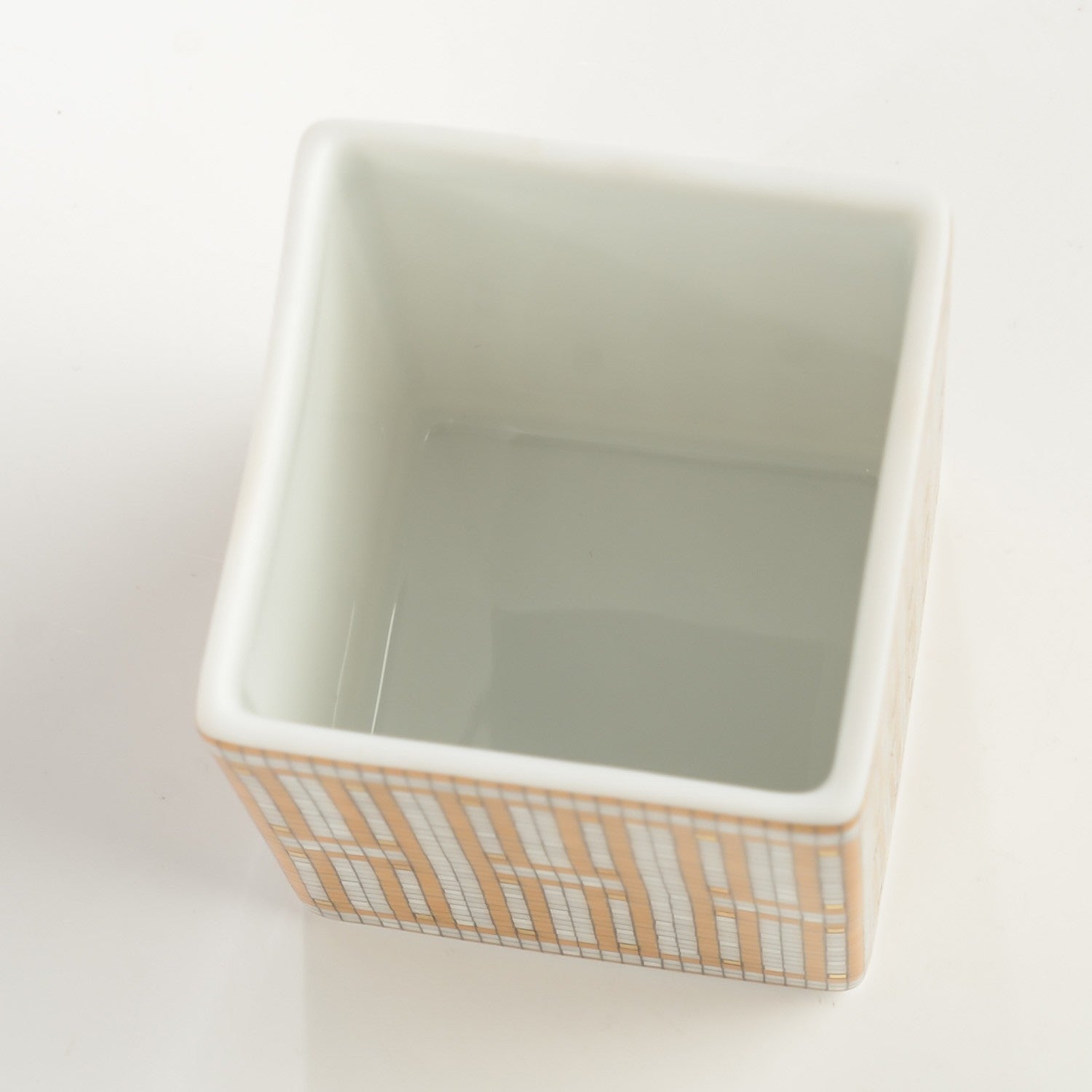 Hermes Porcelain Small Mosaique Au 24 Sugar Box 7 of 10