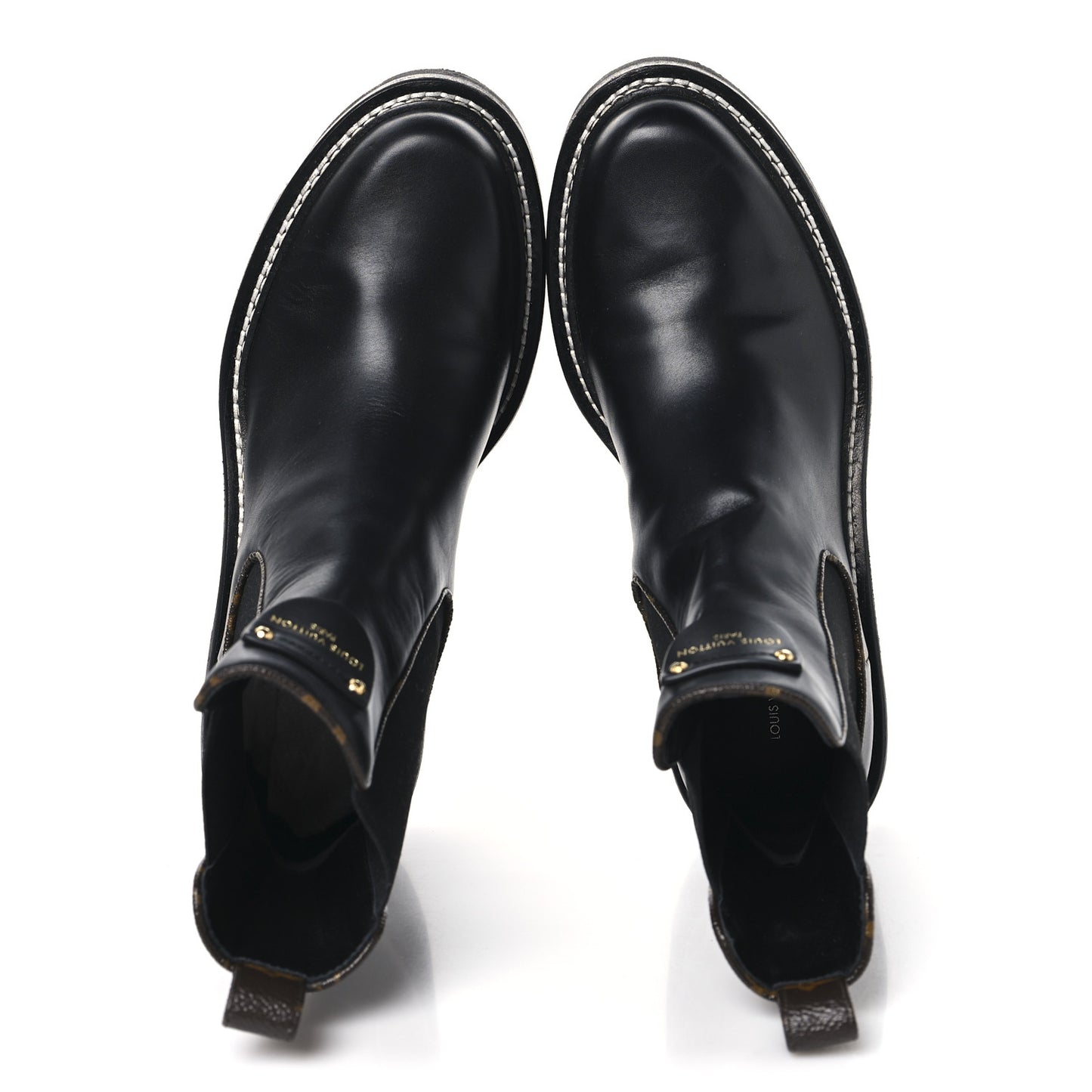 Calfskin Monogram Beaubourg Ankle Boots 39 Black