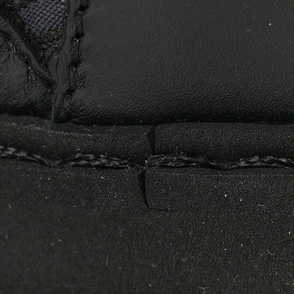 Fendi Vitello Fabric Jacquard Karligraphy Embroidered Womens Combat Boots 37 Black 9 of 9
