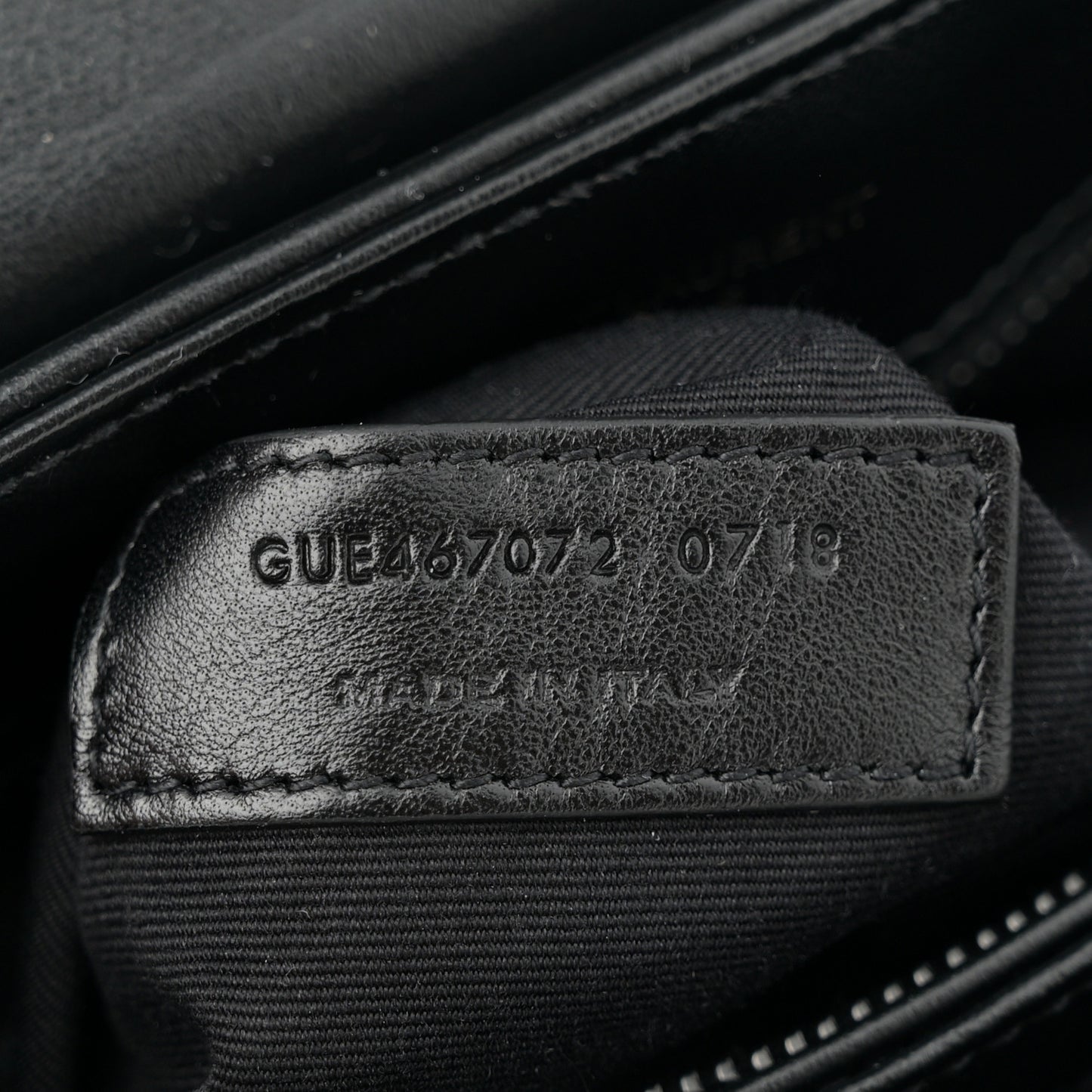 Calfskin Y Quilted Monogram Monochrome Toy Loulou Crossbody Bag Black