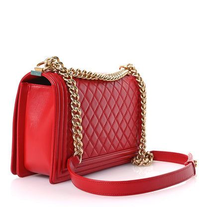 Chanel Lambskin Quilted New Medium Boy Flap Red 3 of 11