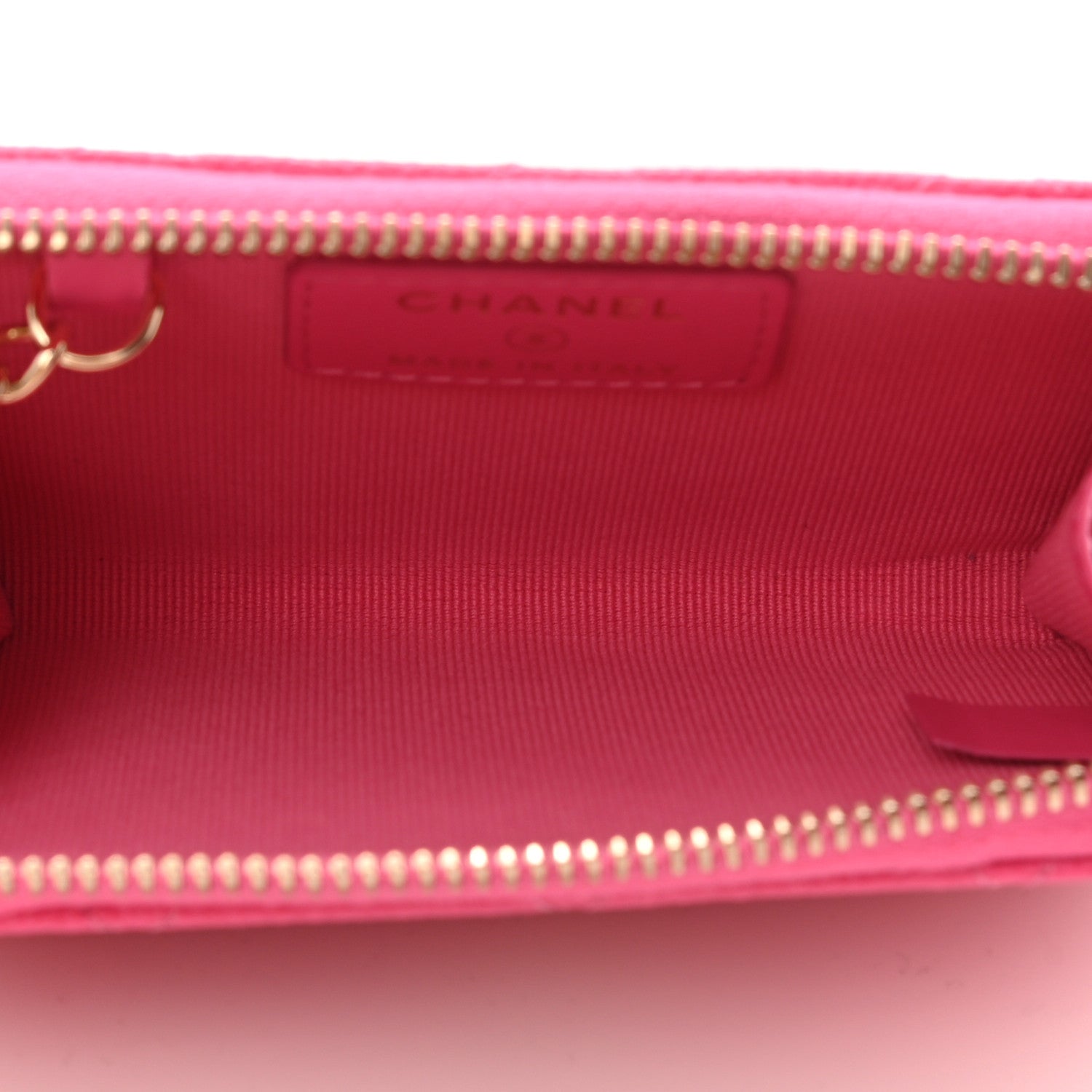 Chanel Caviar Quilted Zipped Key Holder Case Pink 4 of 7