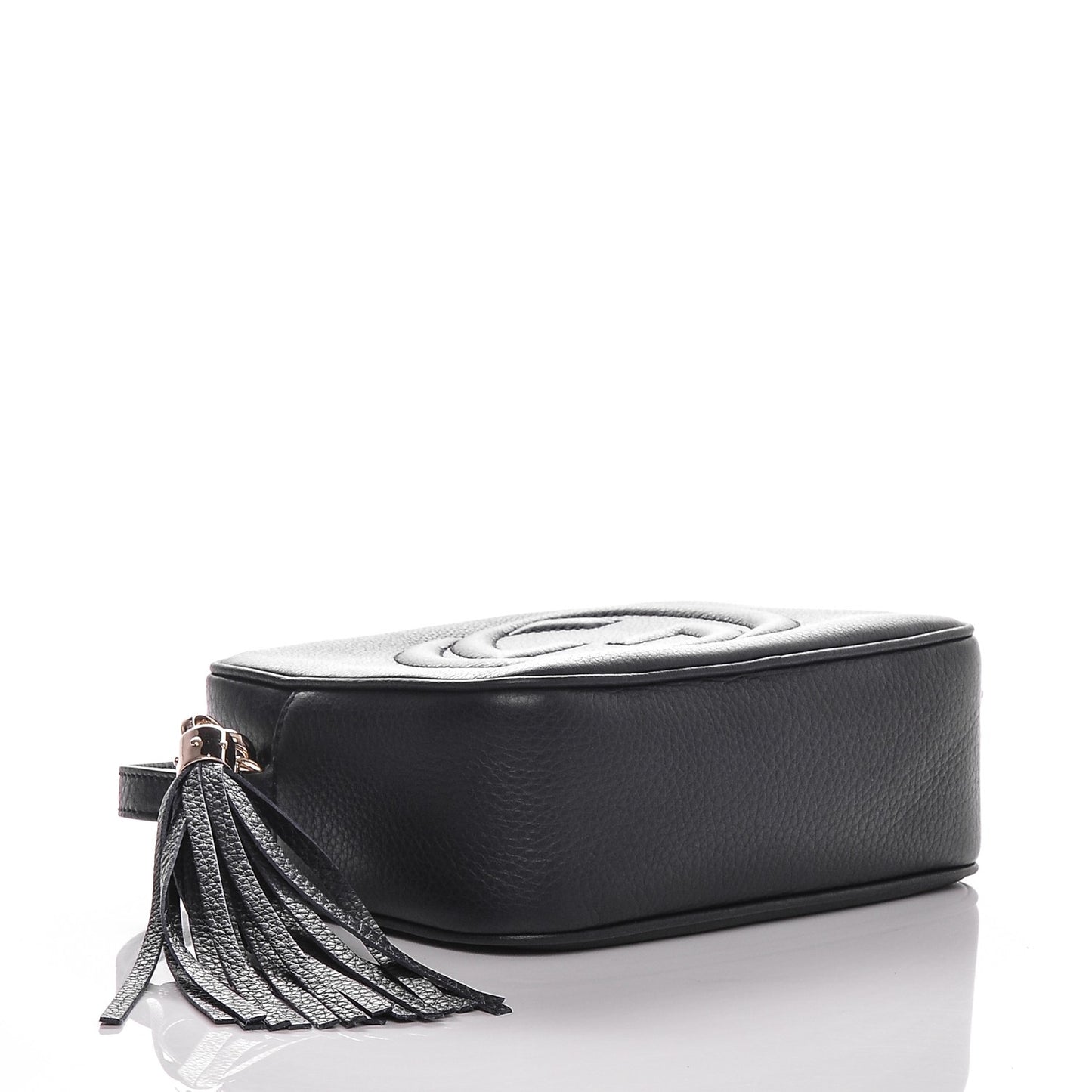 Pebbled Calfskin Small Soho Disco Bag Blue