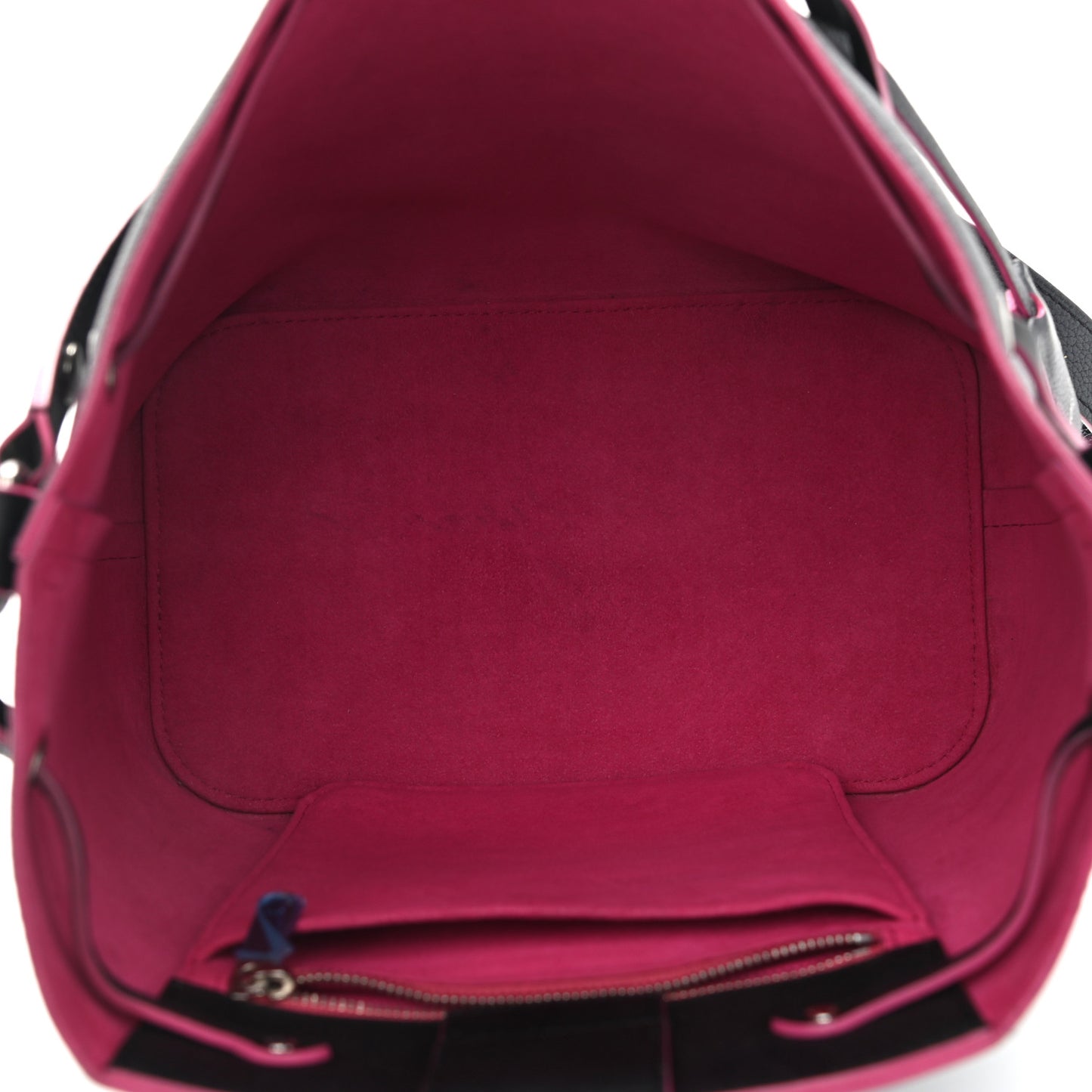 Calfskin Lockme Bucket Black