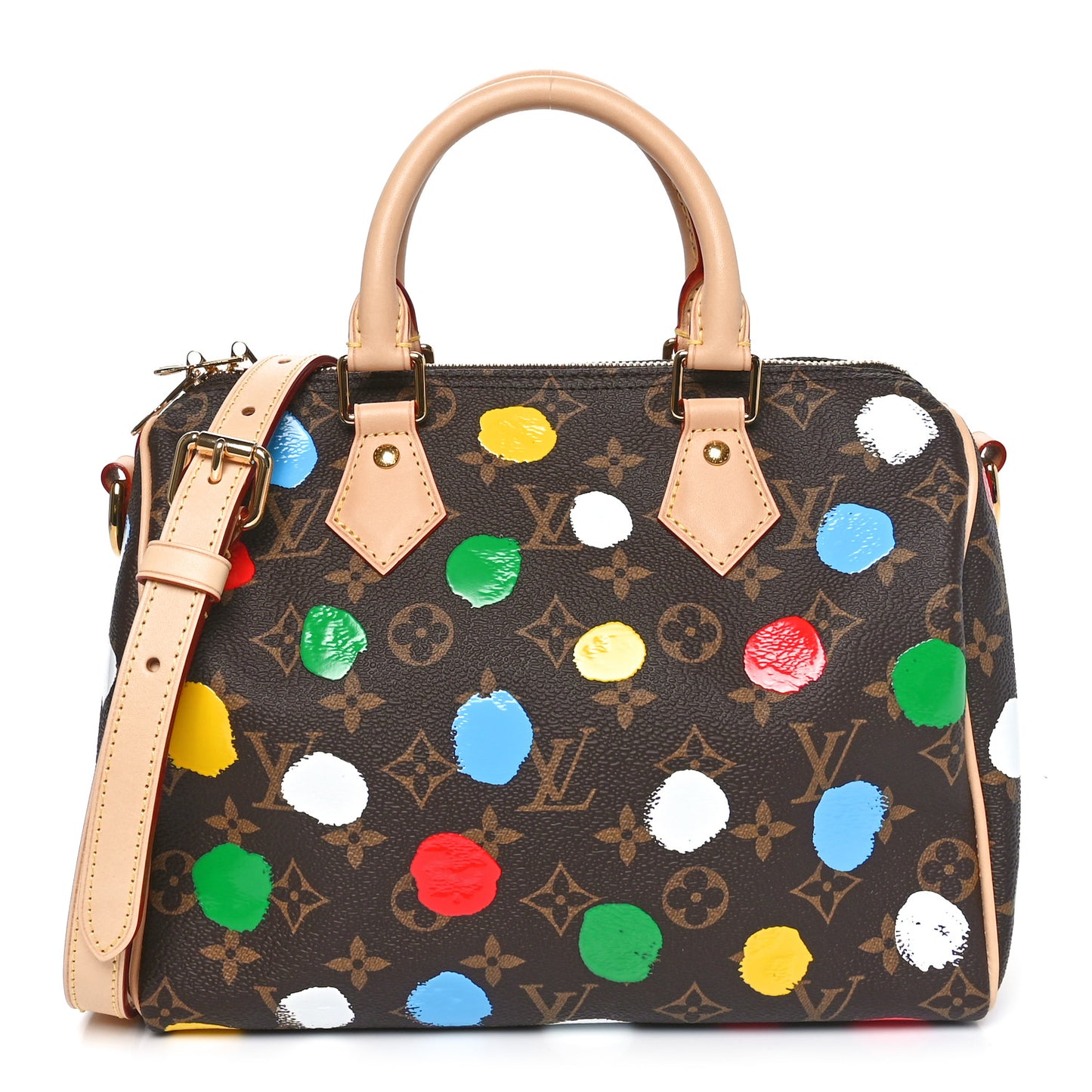 LV X YK Monogram Speedy Bandouliere 25 Multicolor