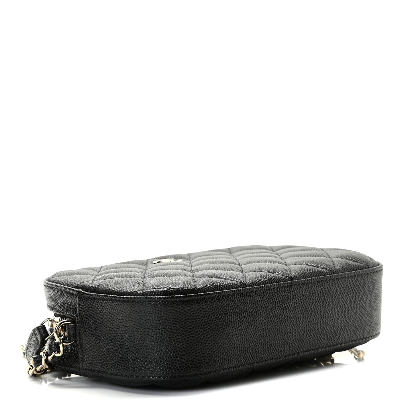 Caviar Quilted Vanity With Chain Black