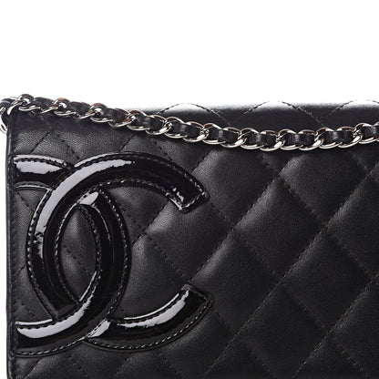 Chanel Calfskin Quilted Cambon Wallet On Chain WOC Black 14 of 14