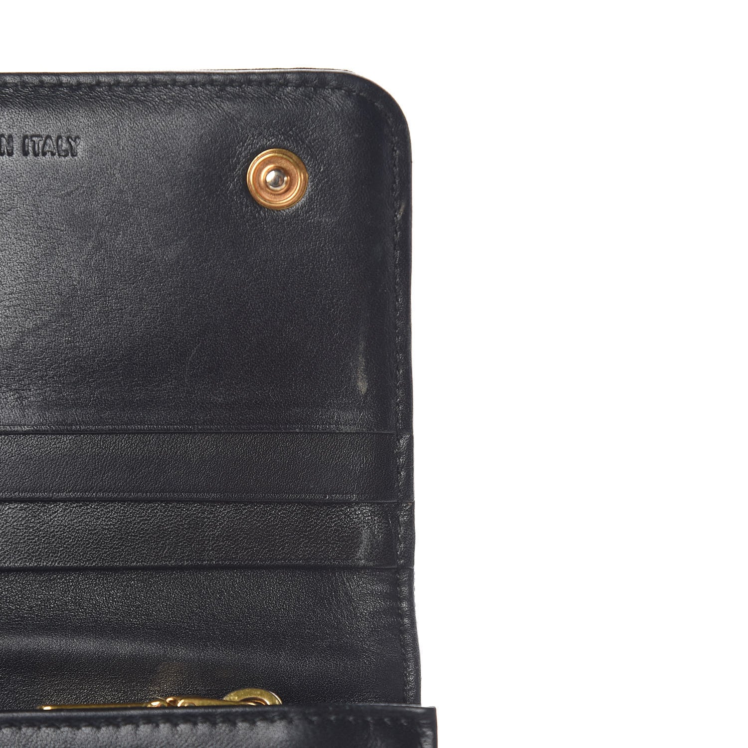 Prada Tessuto Nylon Pietre Jeweled Flap Wallet Black 9 of 12