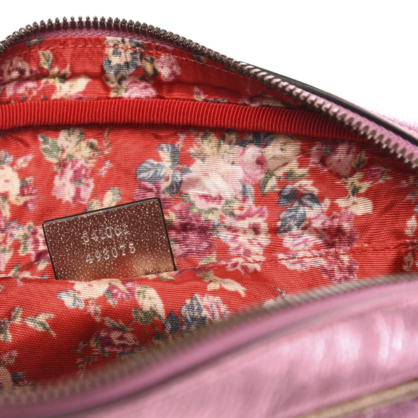 Laminated Nappa Trapuntata Small Zumi Shoulder Bag Rosa Lago Rame