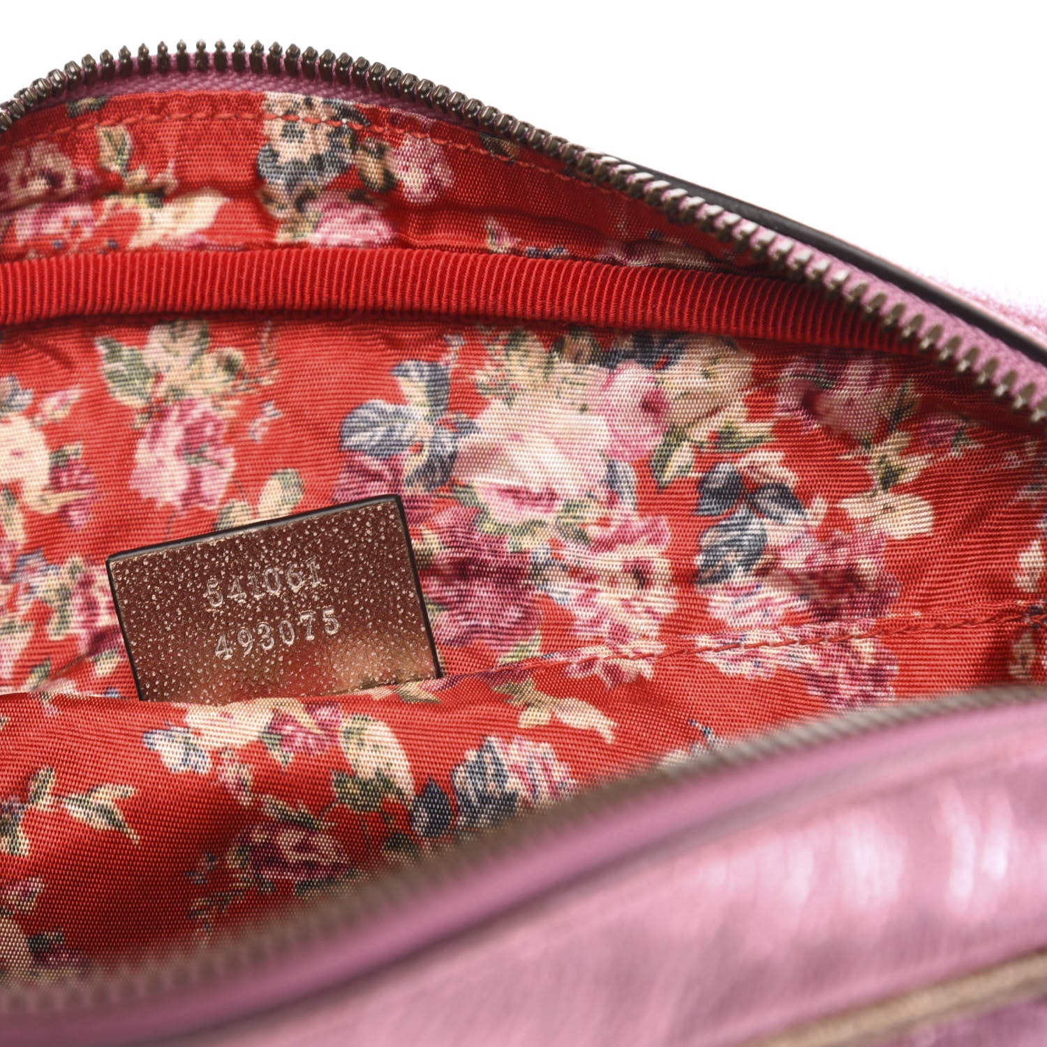 Gucci Laminated Nappa Trapuntata Small Zumi Shoulder Bag Rosa Lago Rame 7 of 9
