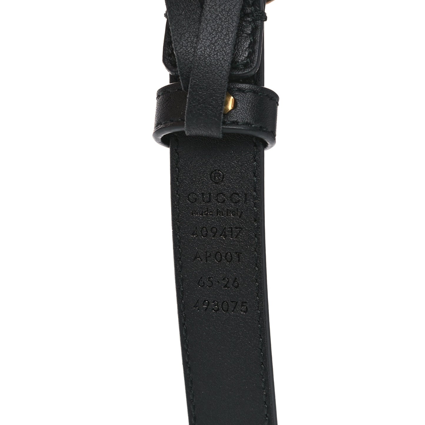 Calfskin Double G 20mm Belt 65 26 Black