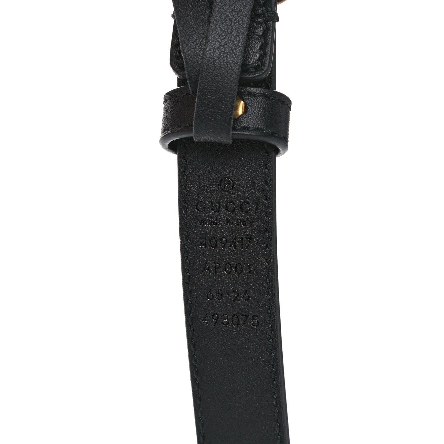 Gucci Calfskin Double G 20mm Belt 65 26 Black 4 of 5
