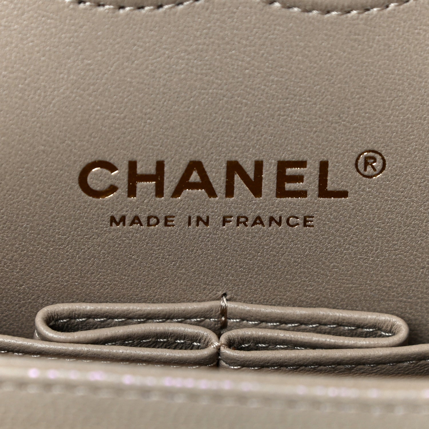Chanel Iridescent Caviar Quilted Medium Double Flap Dark Beige 5 of 10