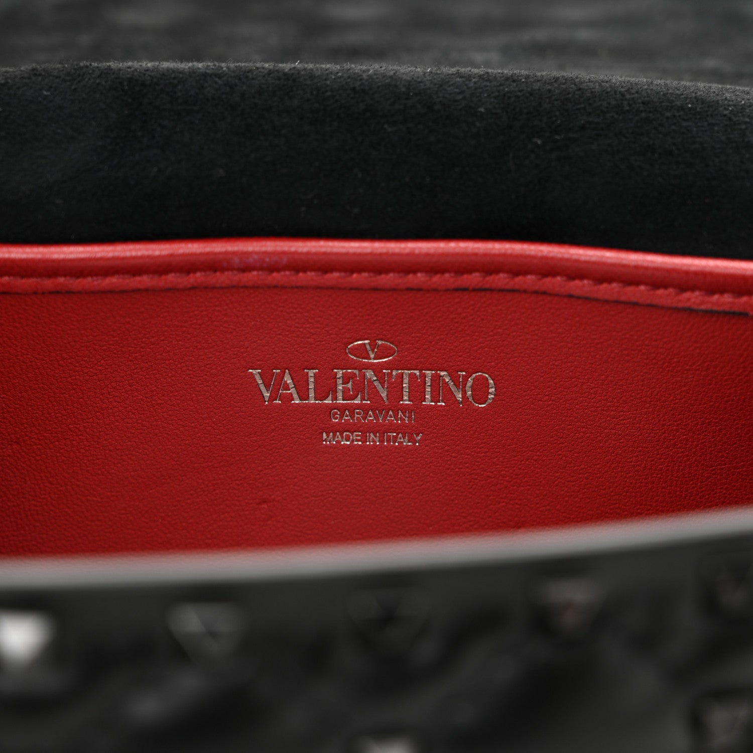 Valentino Garavani Calfskin Tonal Rockstud Spike Convertible Shoulder Bag Black 6 of 9