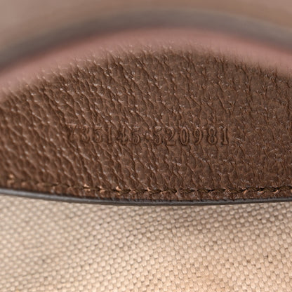 Gucci GG Supreme Monogram Textured Dollar Calfskin Small Ophidia Hobo Beige Ebony New Acero 7 of 11